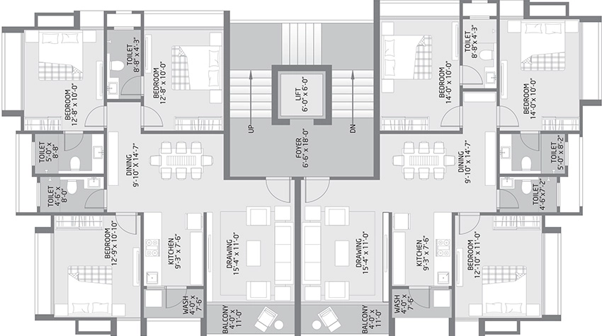 Floor Plan of Vijay Soch in Maninagar, Ahmedabad - Image 386399