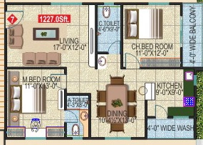 2 BHK Flat in Greenspace The Hive in Manikonda, Hyderabad - Image 911012