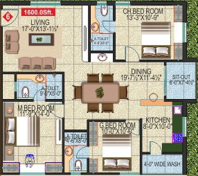 3 BHK Flat in Greenspace The Hive in Manikonda, Hyderabad - Image 911013