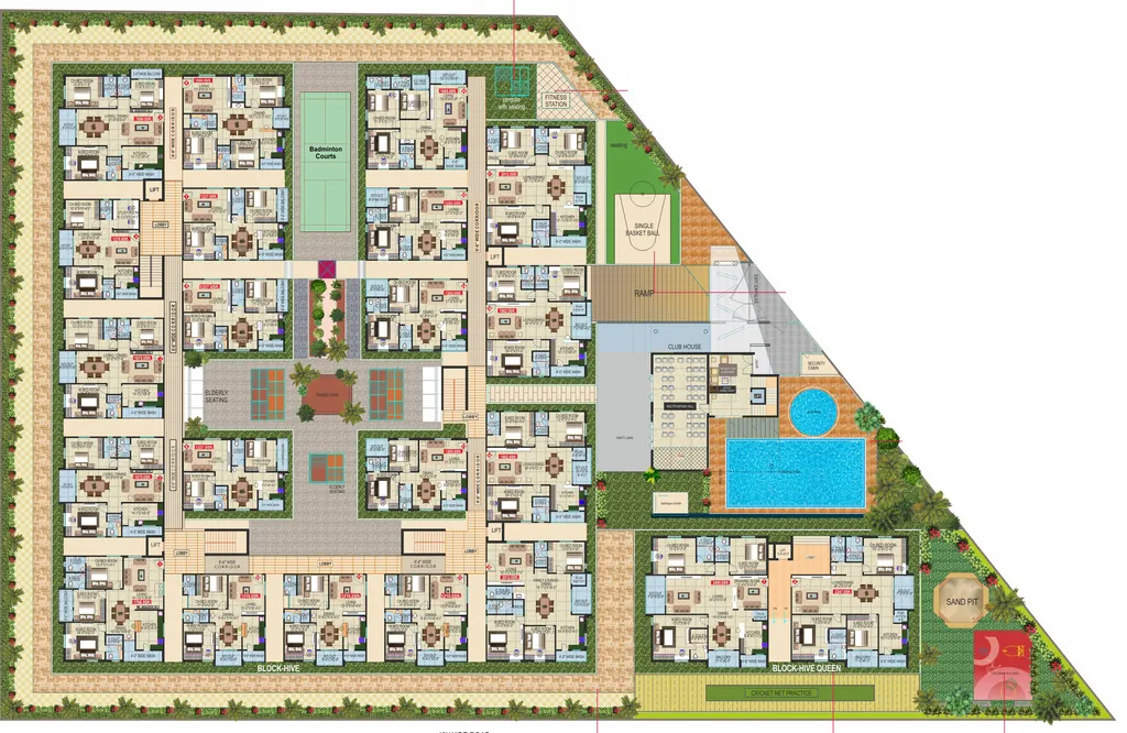 Master Plan of Greenspace The Hive in Manikonda, Hyderabad - Image 386737