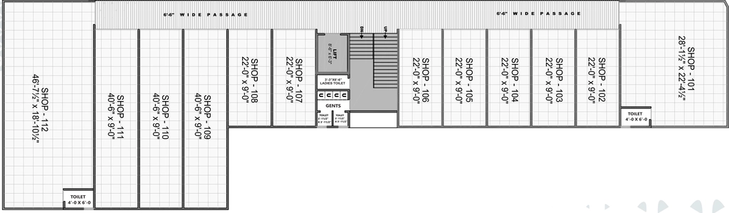 Floor Plan of Vishvambhar Arcade in Mota Varachha, Surat - Image 386429