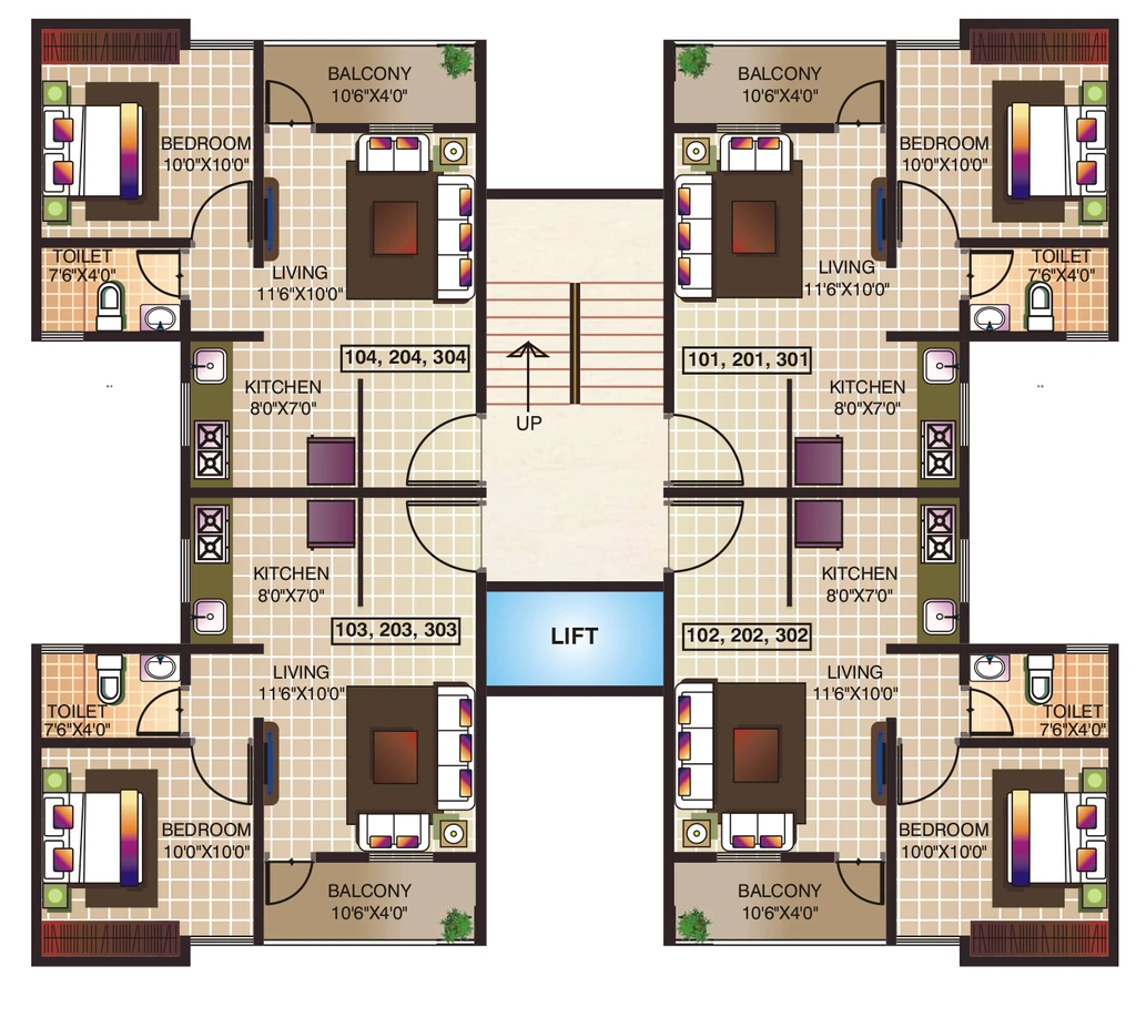 Floor Plan of Top Five Silver Streams in Lonavala, Pune - Image 387571