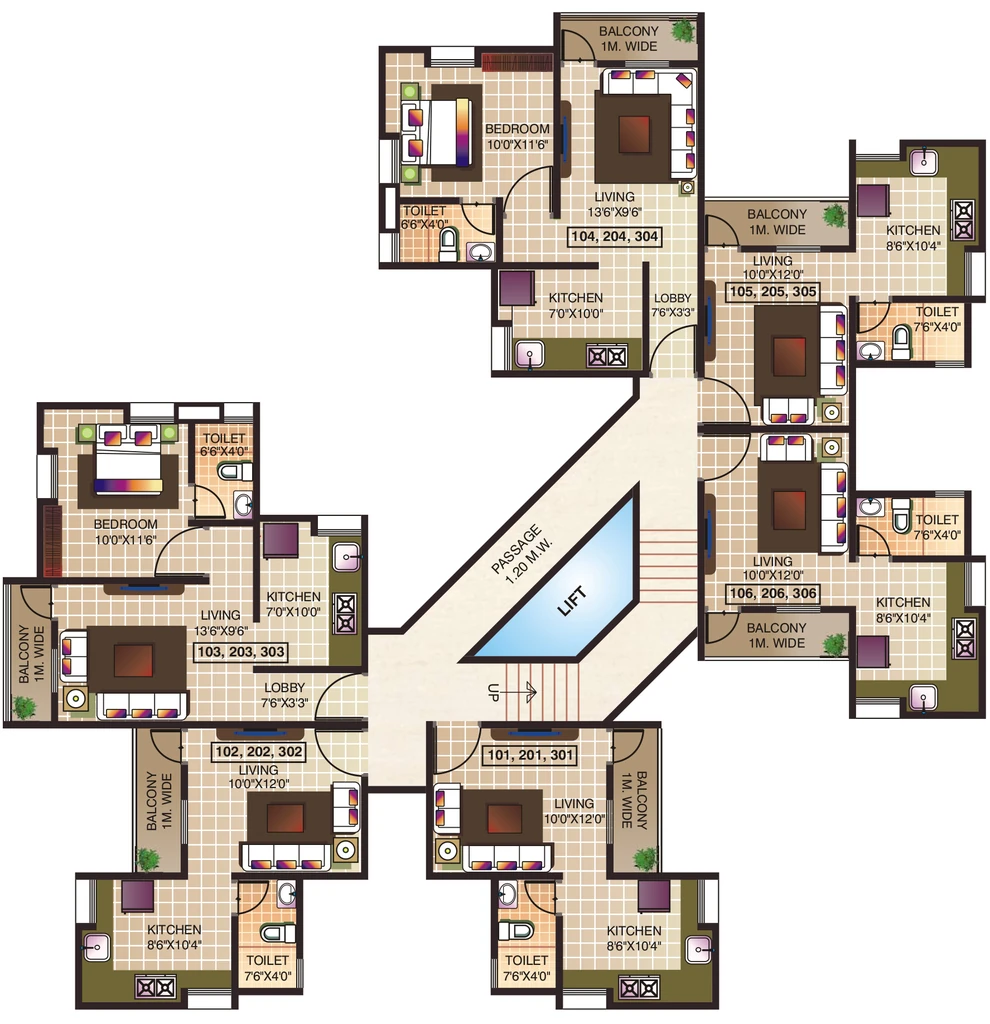 Floor Plan of Top Five Silver Streams in Lonavala, Pune - Image 387572
