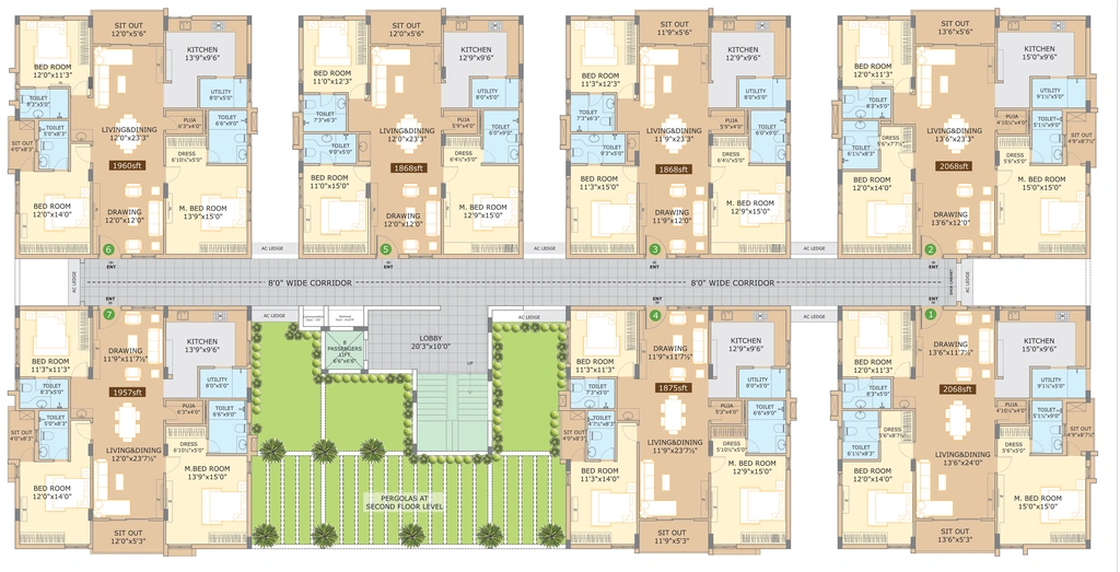 Floor Plan of Hallmark Oak Tree in Khajaguda, Hyderabad - Image 386700
