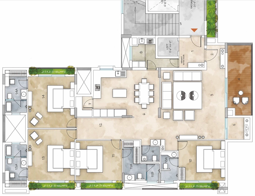 4 BHK Flat in Synergic Eminence 24 in New Alkapuri, Vadodara - Image 910928