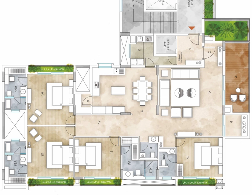 4 BHK Flat in Synergic Eminence 24 in New Alkapuri, Vadodara - Image 910929