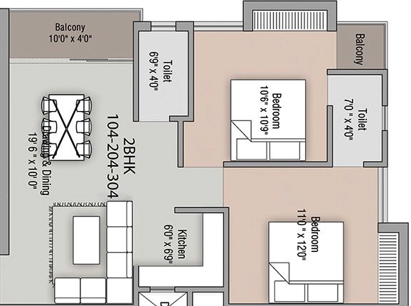 2 BHK Flat in Sum Green in Ghatikia, Bhubaneswar - Image 911054
