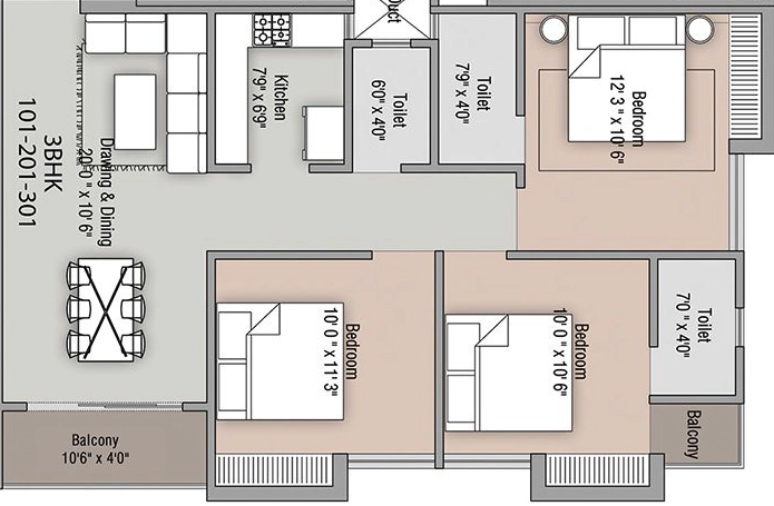 3 BHK Flat in Sum Green in Ghatikia, Bhubaneswar - Image 911055
