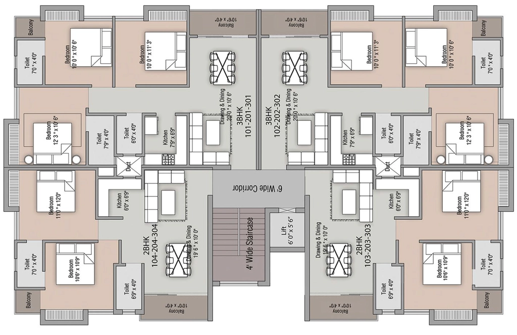 Floor Plan of Sum Green in Ghatikia, Bhubaneswar - Image 386910
