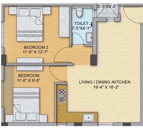 2 BHK Flat in Trinity Ashoka in Ghatikia, Bhubaneswar - Image 911061