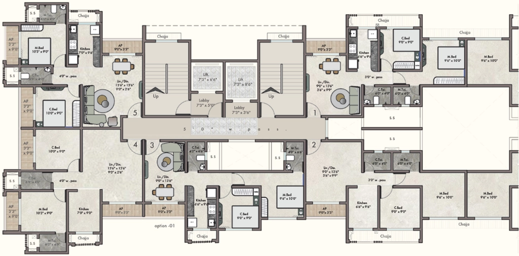 Floor Plan of KK City Centre in Palghar West, Palghar - Image 387935