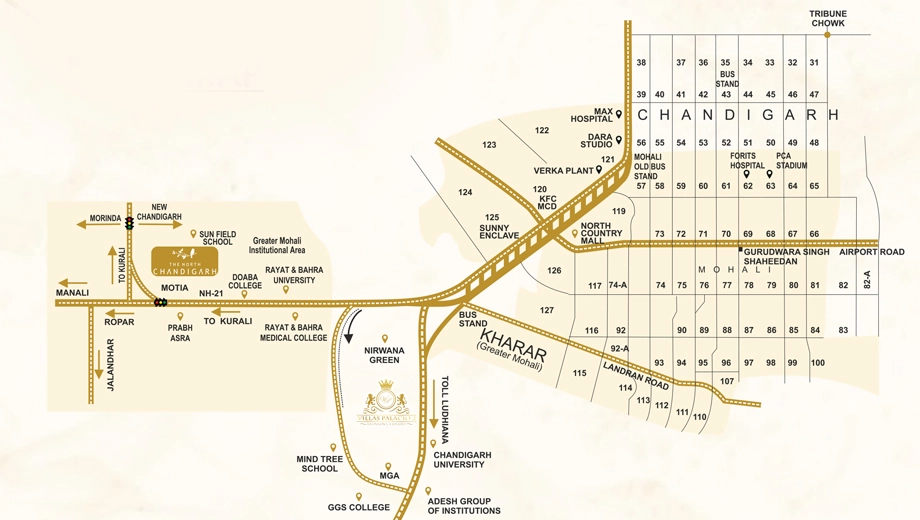 Location of Divya The North Chandigarh - Image 386754