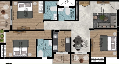 3 BHK Flat in Highfield Crimson in Ghatikia, Bhubaneswar - Image 911043
