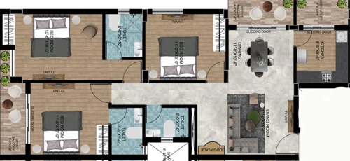3 BHK Flat in Highfield Crimson in Ghatikia, Bhubaneswar - Image 911044