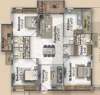 3 BHK Flat in SS Indraprastha in Tarnaka, Hyderabad - Image 911220