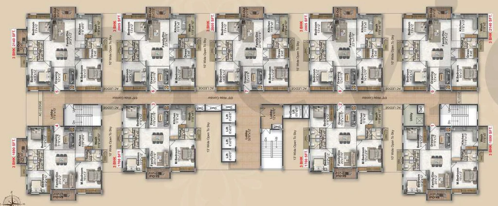 Floor Plan of SS Indraprastha in Tarnaka, Hyderabad - Image 387306