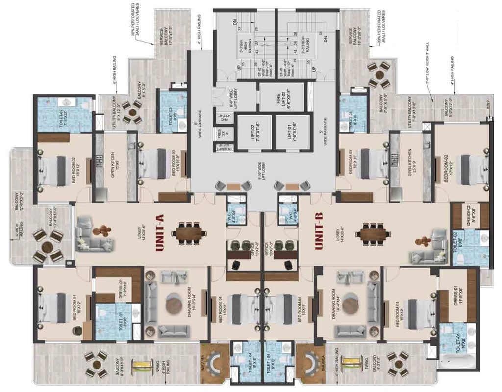 Floor Plan of Sham Exotic The Tiara in New Chandigarh, Chandigarh - Image 386772