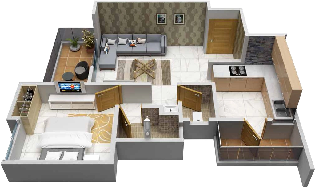 1 BHK Flat in Ram Green Hive Plus Wing A5 in Phursungi, Pune - Image 911521