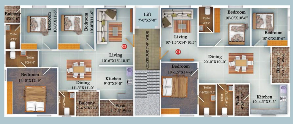 Floor Plan of Tekman Urban Ville in Yapral, Hyderabad - Image 387311