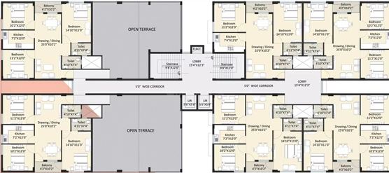 Floor Plan of PDN Bishnu in Dumduma, Bhubaneswar - Image 386852