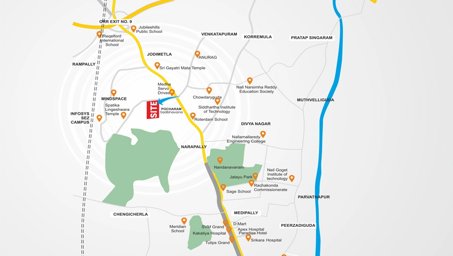 Location of Thraitha East Platinum Heights - Image 387316