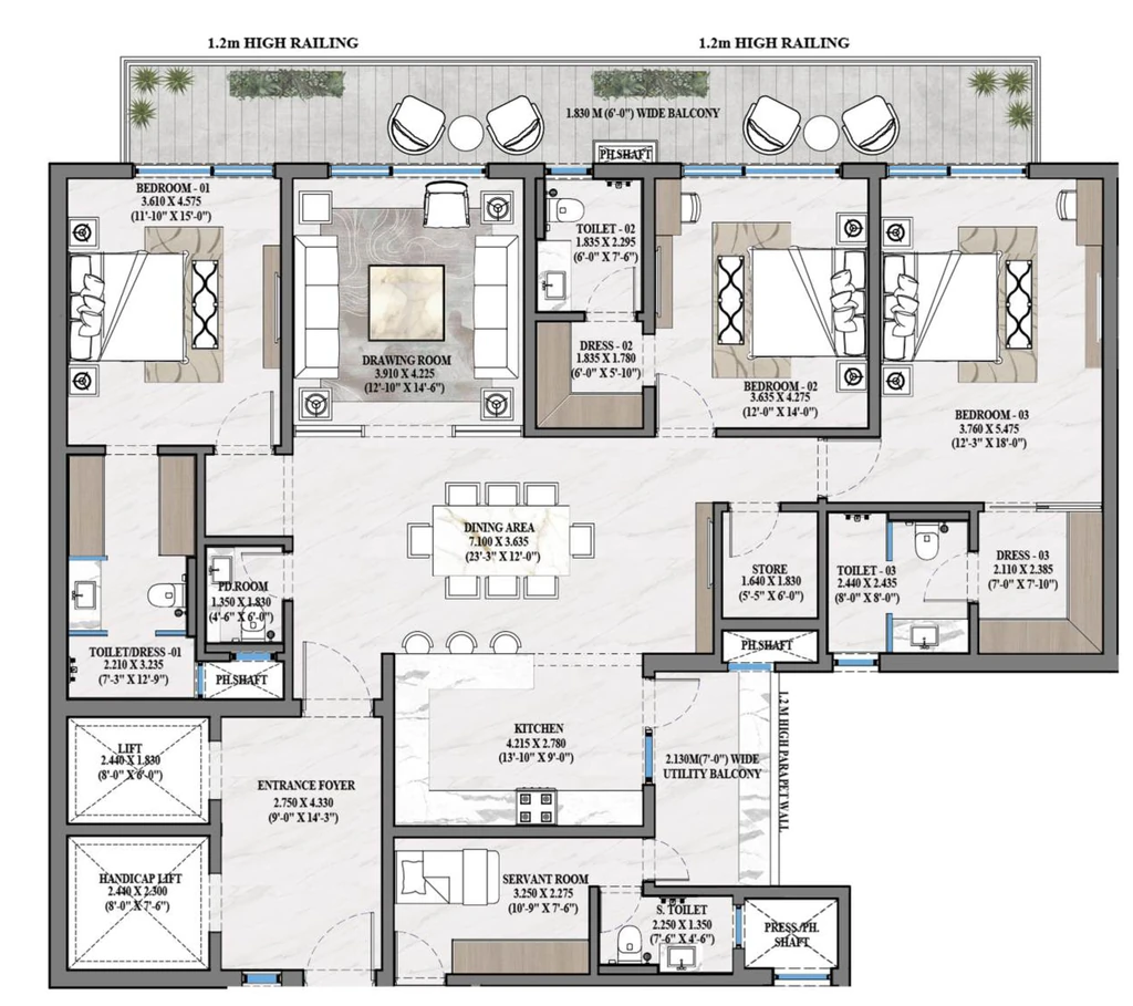 3 BHK Flat in GB Opus One in Mullanpur Garibdass, Chandigarh - Image 911032