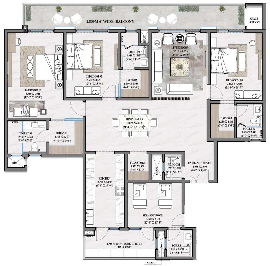 3 BHK Flat in GB Opus One in Mullanpur Garibdass, Chandigarh - Image 911033