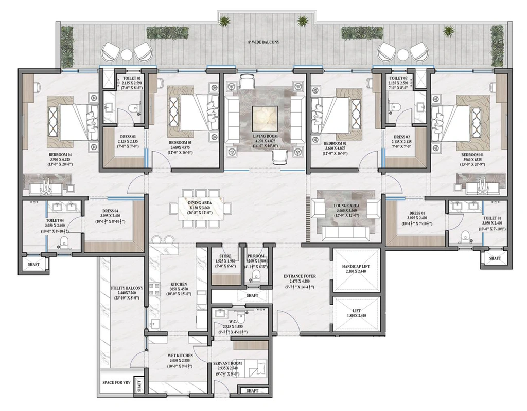 4 BHK Flat in GB Opus One in Mullanpur Garibdass, Chandigarh - Image 911034