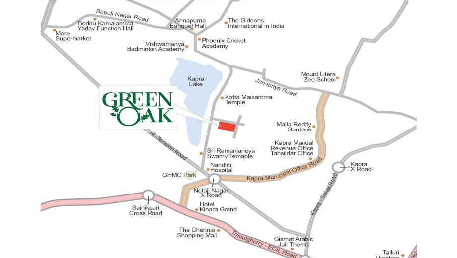 Location of Vardhan Green Oaks in Sainikpuri, Hyderabad - Image 387340