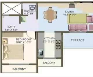 1 BHK Flat in Nisarg Hyde Park in Kharghar, Navi Mumbai - Image 912001