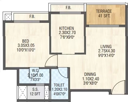 1 BHK Flat in Vipul Mahavir Sapphire in Ghansoli, Navi Mumbai - Image 911995
