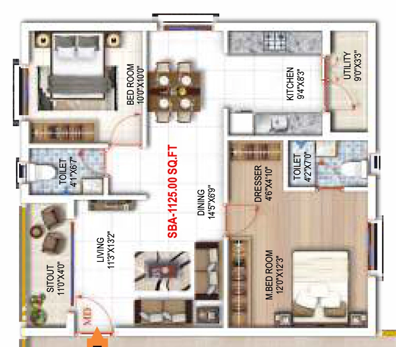 2 BHK Flat in Amrutha Value in Manikonda, Hyderabad - Image 911239