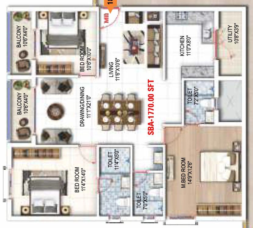 3 BHK Flat in Amrutha Value in Manikonda, Hyderabad - Image 911242