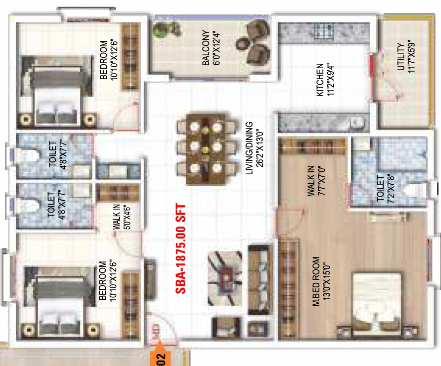 3 BHK Flat in Amrutha Value in Manikonda, Hyderabad - Image 911243