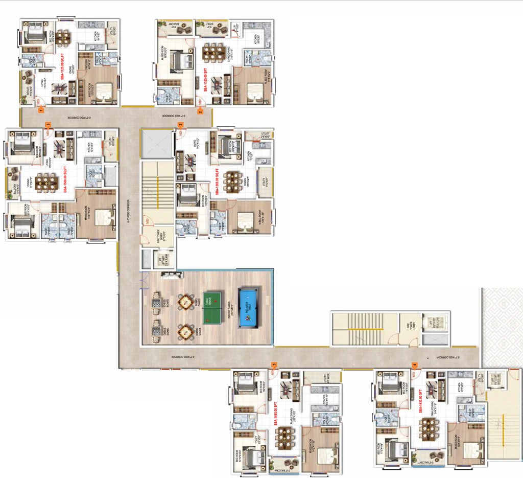 Floor Plan of Amrutha Value in Manikonda, Hyderabad - Image 387354