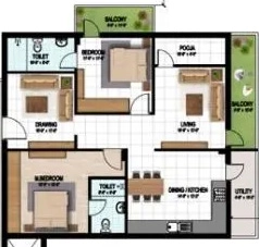 2 BHK Flat in ARC K C Enclave in Manikonda, Hyderabad - Image 911246
