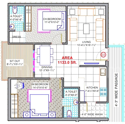 2 BHK Flat in Ideal Homes Pride in Manikonda, Hyderabad - Image 911249