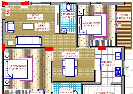 2 BHK Flat in Ideal Icon in Manikonda, Hyderabad - Image 911250