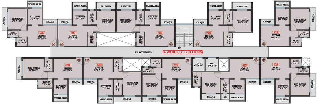 Floor Plan of Aurus La Avenue in Taloja, Navi Mumbai - Image 387908