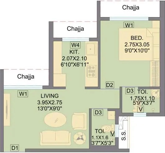 1 BHK Flat in Ekdant 9 Meraki in Panvel, Navi Mumbai - Image 911485