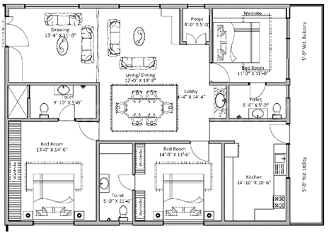 3 BHK Flat in Laqshya IT Heights in Manikonda, Hyderabad - Image 911258