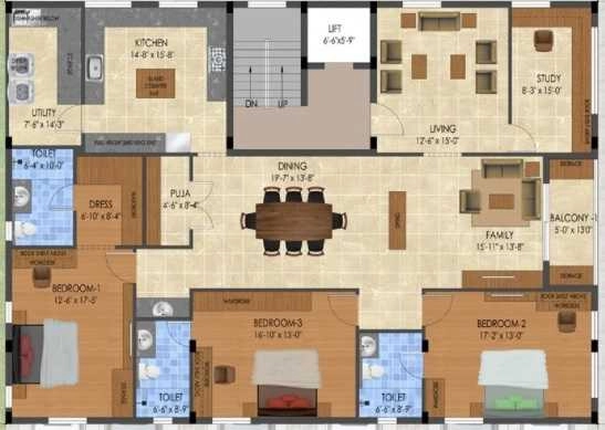 3 BHK Flat in Chaitanya Kumar in Mylapore, Chennai - Image 911073