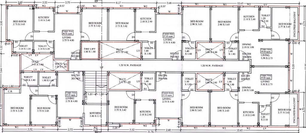 Floor Plan of Acons The Park Phase 1 in Alibaug, Mumbai - Image 387155