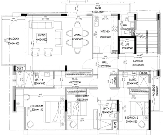3 BHK Flat in Chaitanya Wind Flower in Alwarpet, Chennai - Image 911075