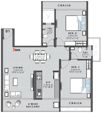 2 BHK Flat in Neelkanth Neel Amplus in Kharghar, Navi Mumbai - Image 911958