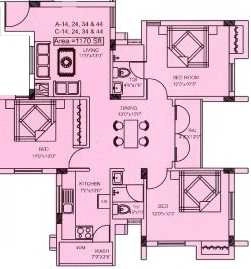 3 BHK Flat in Chaitanya Serena in Rajakilpakkam, Chennai - Image 911077