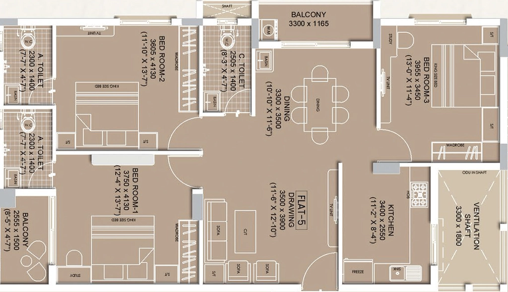 3 BHK Flat in Laxmi Medous in Balianta, Bhubaneswar - Image 911278