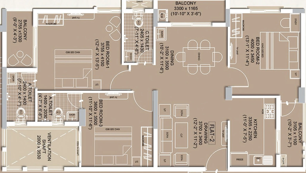 3 BHK Flat in Laxmi Medous in Balianta, Bhubaneswar - Image 911279