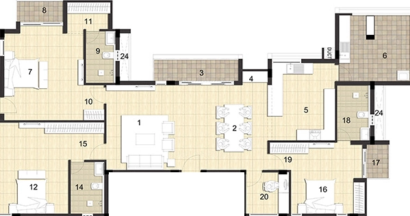 3 BHK Flat in Chaitanya Nilaa in MRC Nagar, Chennai - Image 911090