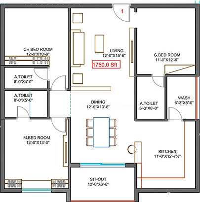 3 BHK Flat in Varun Viola in Manikonda, Hyderabad - Image 911308